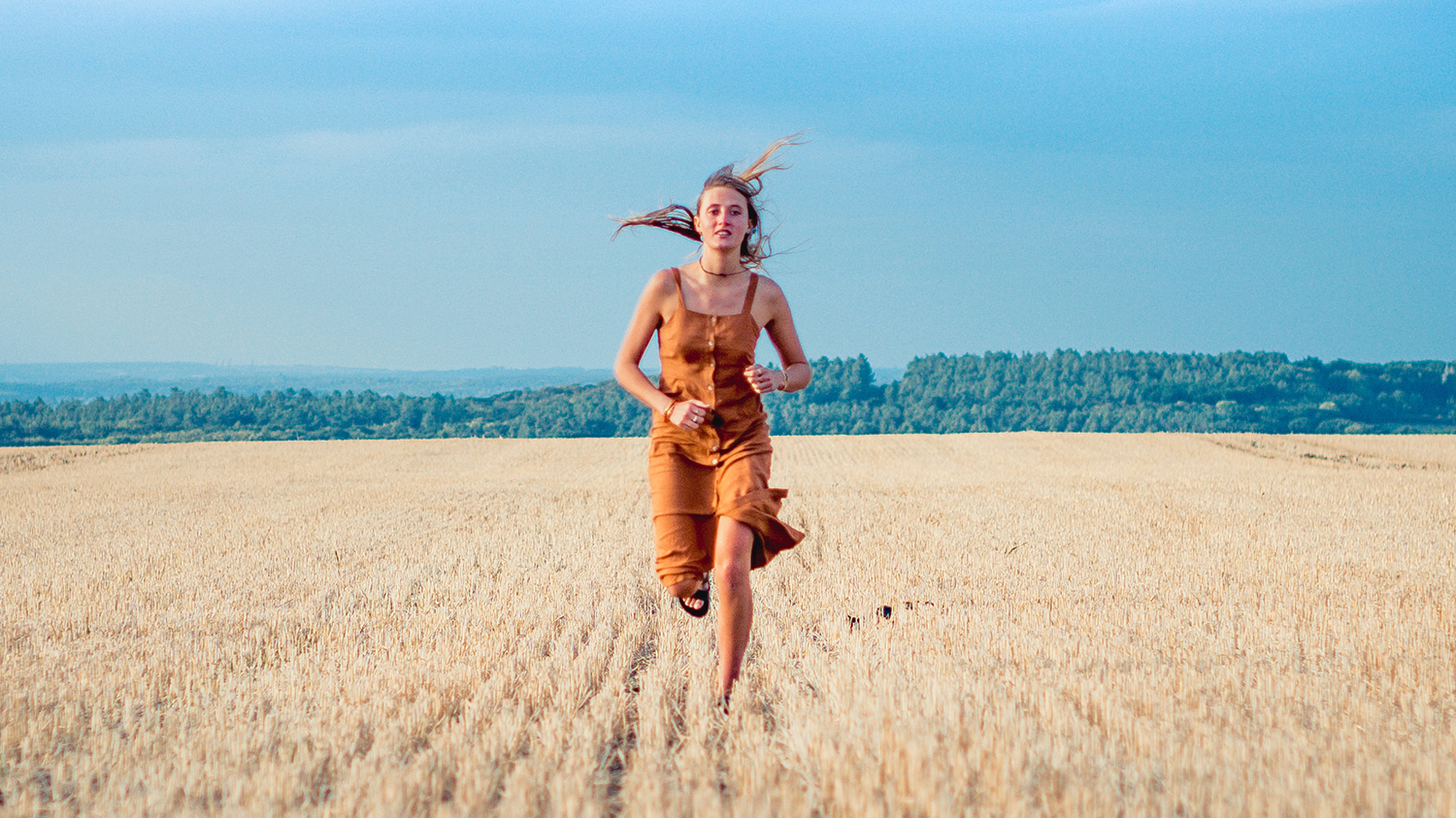 Easy Weigh Woman Running In Field